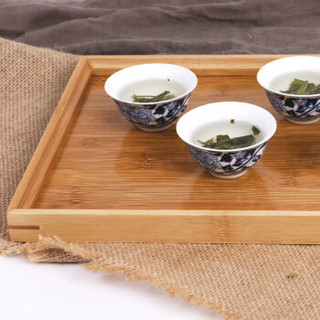 柯锐迩（Kerier）酒水茶水托盘 木质托盘长方形创意茶具水杯茶盘茶托餐盘水果盘子