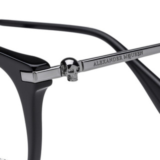 亚历山大·麦昆Alexander McQueen eyewear近视眼镜框女 板材镜框光学眼镜架 AM0154OA-001 亮黑色镜框 52mm