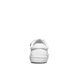 意尔康童鞋2019新品男女童小白鞋皮鞋魔术贴粉色儿童运动鞋ECZ8135410-3W 白色 34