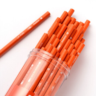 hb六角笔杆 时尚书写铅笔 黑铅/素描绘图铅笔 学生铅笔 50支/桶 橙色