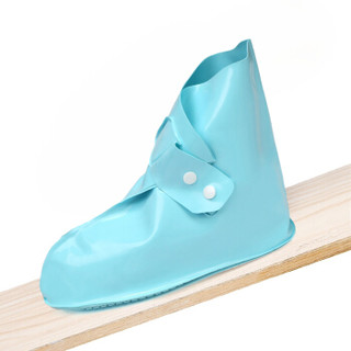 通克 TONGKE 男女雨鞋套中筒加厚耐磨底防滑下天水成人 浅蓝色（透明） L（38-39）