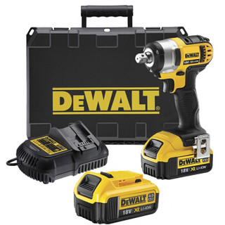 得伟（DEWALT）电动扳手工具箱 18V锂电充电式冲击扳手2x4.0Ah电池套装DCF880M2