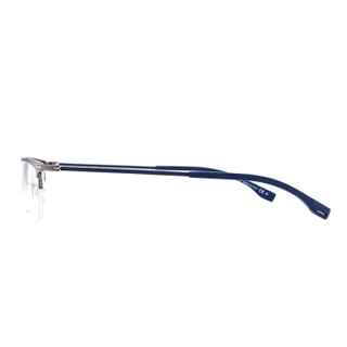 雨果博斯（HUGO BOSS）眼镜框 男士商务灰色金属近视眼镜架超轻半框潮款光学镜框 0940-2P5/18-55