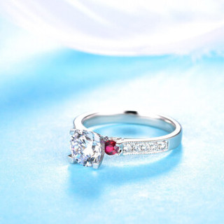 佐卡伊 白18K金钻石戒指结婚求婚女戒为了你我愿意热爱整个世界剧中同款 城堡JBW01028