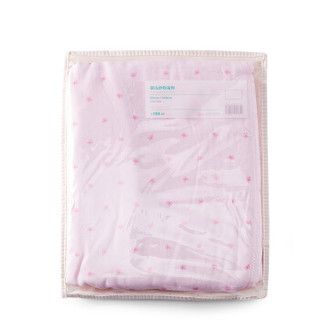 全棉时代 浴巾毛巾婴儿纱布浴巾 毛巾80*140cm 粉色小花朵 1条装