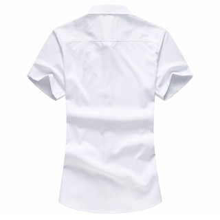 鳄鱼恤（CROCODILE）衬衫 男士休闲大码刺绣短袖衬衫 5311 白色 6XL