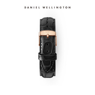 Daniel Wellington DanielWellington）DW表带18mm皮质玫瑰金针扣女款DW00200041（适用于36mm表盘系列）