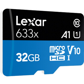 雷克沙（Lexar）32GB 读95MB/s TF卡 Micro SDHC Class10 UHS-I U1 V10 A1 高速存储卡（633x）