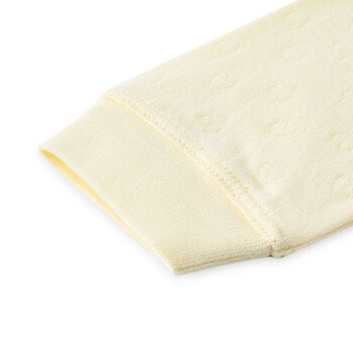 全棉时代 婴儿衣服 婴儿针织双层提花妙妙衣 59/44（建议0-3个月）浅黄 1件装