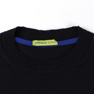 VERSACE JEANS 范思哲 奢侈品 男士蓝色棉氨纶圆领长袖针织衫 B5GSA841 50208 L45 M码