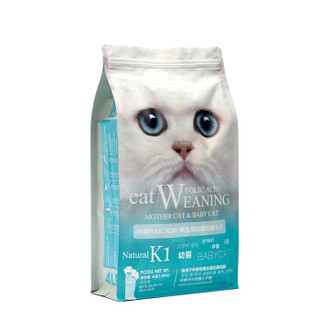汤恩贝 TEB! 宠物猫粮 K1 叶酸FOLIC ACID 离乳期奶糕及幼猫猫粮 1.8kg