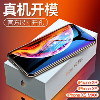 倍思（Baseus）iPhoneXS Max金刚钢化膜 苹果XS Max护边手机膜 全屏曲面高清防爆全玻璃贴膜6.5英寸 黑色