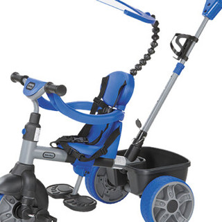 Little Tikes小泰克儿童推车户外运动玩具三轮车脚踏车玩具-4合1多功能三轮车（蓝银）MGAC634314E4