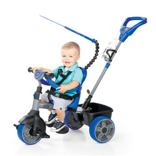 Little Tikes小泰克儿童推车户外运动玩具三轮车脚踏车玩具-4合1多功能三轮车（蓝银）MGAC634314E4