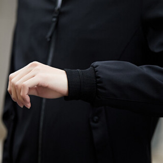 南极人（Nanjiren）夹克男棒球领舒适时尚外套上衣  NJR9988 黑色 L码