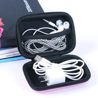 青苇 旅行收纳包 数码包 数据线手机线耳机收纳盒 整理零钱包 粉色