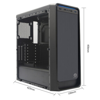 Tt(Thermaltake)启航者S5 黑色 中塔机箱(支持24cm水冷排/侧透/背部理线/U3/支持长显卡/游戏机箱)