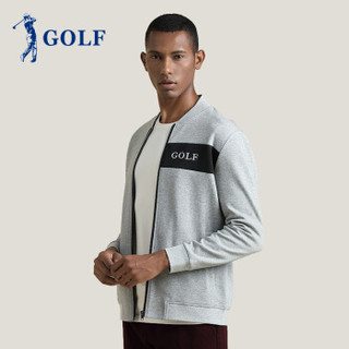 高尔夫（GOLF）男士休闲针织衫2018秋季新款开衫针织衫外套C3825043 灰色 185/100(XXL)_54