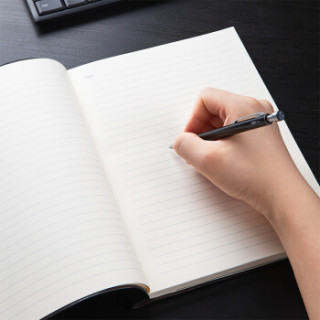 得力(deli)16k96张时尚绑带皮面本 可插笔商务办公记事本笔记本子