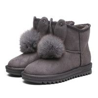 RED DRAGONFLY 红蜻蜓 时尚百搭保暖雪地靴WTC80601/03 灰色 39