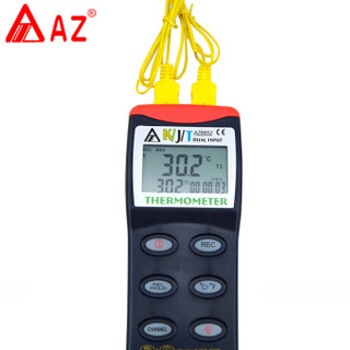 AZ 8852手持式测温仪 双通道热电偶温度计 K/J/T型探头电子温度计仪表