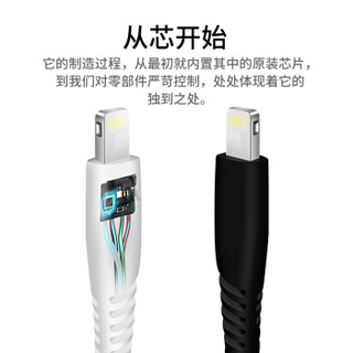 iSky MFi认证苹果数据线Xs Max/XR/X/8/7手机快充线加长USB电源线 支持iphone5/6s/7Plus/ipad X系列1.2米白