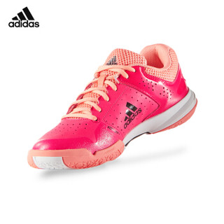 adidas 阿迪达斯 QUICKFORCE  羽毛球鞋女款 透气止滑耐穿减少磨损运动鞋 AF4898 红色 38码/5.5