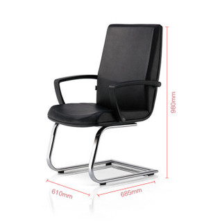 震旦 AURORA 电脑椅 会议椅 班前椅 弯管椅 CLE-02A(UB) 黑色