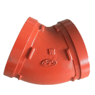 依卡诺 沟槽管件 消防管件 沟槽弯头45度  DN100(外径114) 一个价格 18个起售