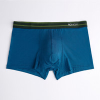 ROMON 罗蒙 男士内裤男莫代尔透气U凸无痕中腰舒适透气四角裤头男平角裤混色4条 M5221F 经典纯色 L (纯色、L、平角裤、棉)