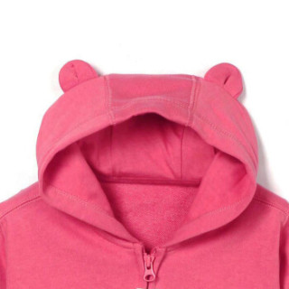 gap旗舰店 男婴 连帽长袖拉链卫衣441250 复古西瓜红 6-12m