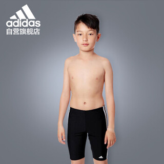 阿迪达斯adidas 泳裤 儿童 青少年游泳裤泳衣男童抗氯舒适经典款  BP9505 黑色 100