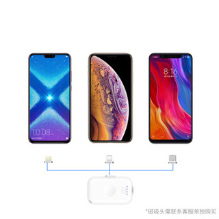 派滋 磁吸充电宝 磁力无线移动电源 迷你轻薄充电器便携抖音同款应急冲 通用苹果小米华为手机 白色