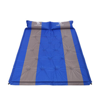 骆驼户外带枕双人自动充气垫 春游野营双人防潮垫帐篷睡垫 A8W05002 草绿拼灰