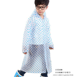 明嘉 儿童雨衣 非一次性儿童户外雨衣 少儿学生雨衣雨具适合110-160CM儿童使用 蓝色波点