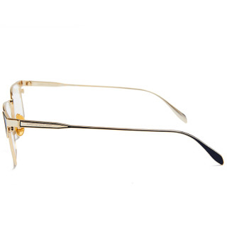 开云眼镜 亚历山大.麦昆（Alexander mcqueen） 男款近视眼镜架 金色镜框光学镜架 眼镜框 AM0206O-001 55mm