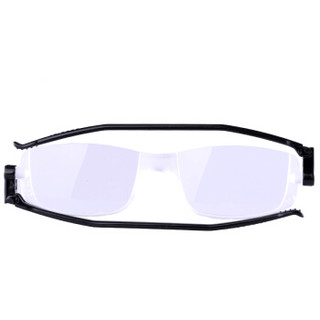 纳尼尼进口老花镜男女轻薄时尚CP2 折叠便携高清舒适老花眼镜 黑色 150度