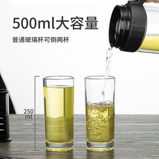 富光 G1811-SH-500 高硼硅玻璃杯 500ml 黑色