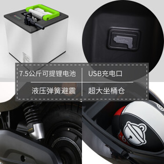 绿源（Luyuan）电动摩托车电瓶车 锂电池可提取 成人男女通用 MG5工信部目录LY1500DT-16雪山白