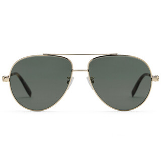 亚历山大·麦昆Alexander McQueen eyewear太阳镜男女款国际版飞行员墨镜AM0172S-003 金色镜框绿色镜片60mm