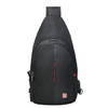 SVVISSGEM 胸包 单肩包男京东自营运动休闲斜跨包9.7英寸IPAD平板电脑背包 SA-9393plus 黑色