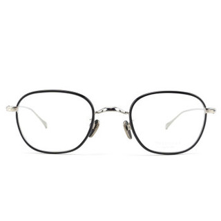 MASUNAGA增永眼镜男女复古手工全框眼镜架配镜近视光学镜架GMS-199TC #24 黑框银腿