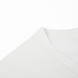 京东京造 男士V领薄款短袖内衣 发热纤维修身T恤 白色 XL码