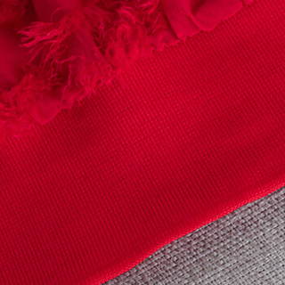 丽乔 2019春季新款打底衫女韩版时尚洋气内搭长袖t恤小衫宽松新品女装上衣 HZ2035-1836 红色 S