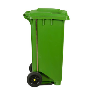 兰诗（LAUTEE）LJT2212 绿色普通脚踏100L垃圾桶 大号脚踏垃圾桶