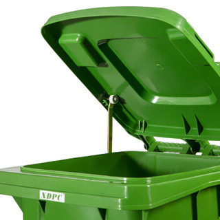 兰诗（LAUTEE）LJT2212 绿色普通脚踏100L垃圾桶 大号脚踏垃圾桶