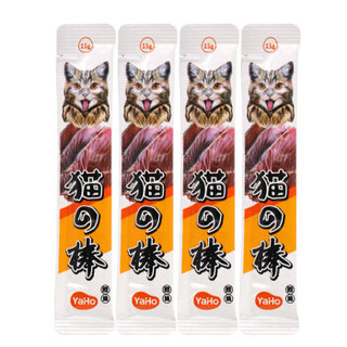 YaHo亚禾猫零食 猫棒 肉酱类零食（鲣鱼味）15g*4条/袋