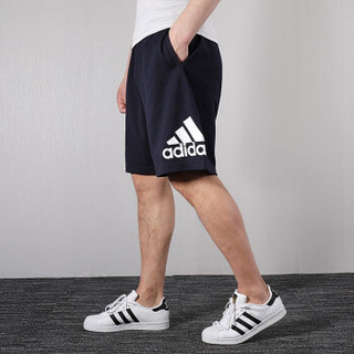 adidas 阿迪达斯 男子 运动型格 MH BOS Short SJ 运动 短裤 DX2495 蓝色 M码