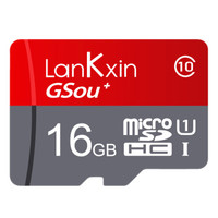 兰科芯 Class10手机内存卡MicroSD 行车记录仪监控摄像存储TF卡 16G红色高速版
