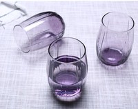 土耳其进口帕莎帕琦(Pasabahce)玻璃杯子 无铅彩色水杯 大肚茶杯 家用啤酒杯380mL 粉色 *6件